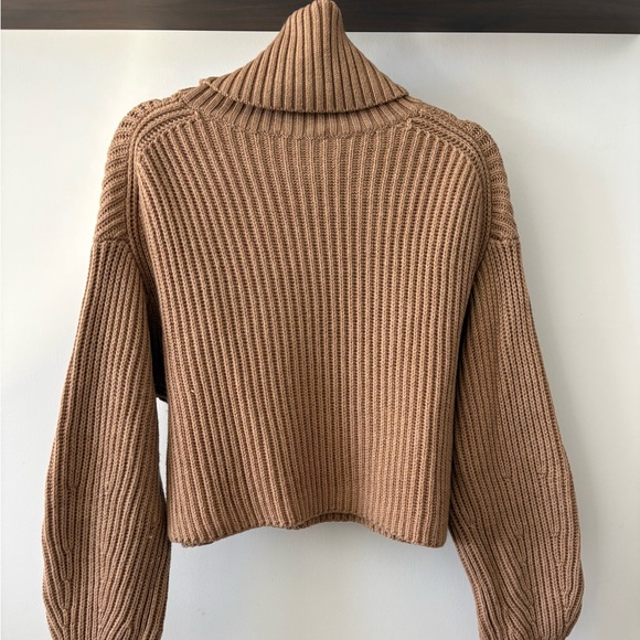 Babaton Guell Sweater | Cropped Ribbed Turtleneck | Wool Blend | Aritzia - Picture 4 of 6